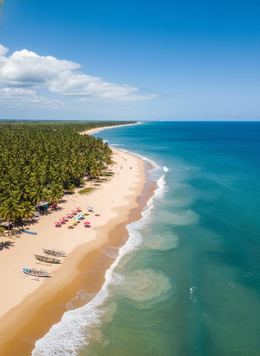 Vista aérea da Praia de Tabuba